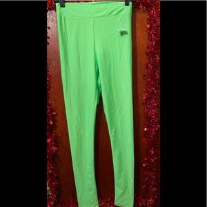 LIME GREEN SPANDEX LEGGINGS